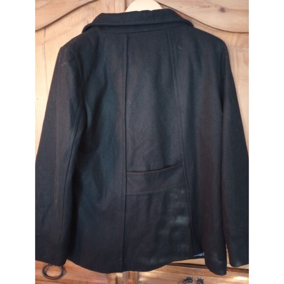 Calvin Klein Blk Peacoat Women's Size 16 Winter Wool Lined Pockets  Jacket Coat - Picture 9 of 9